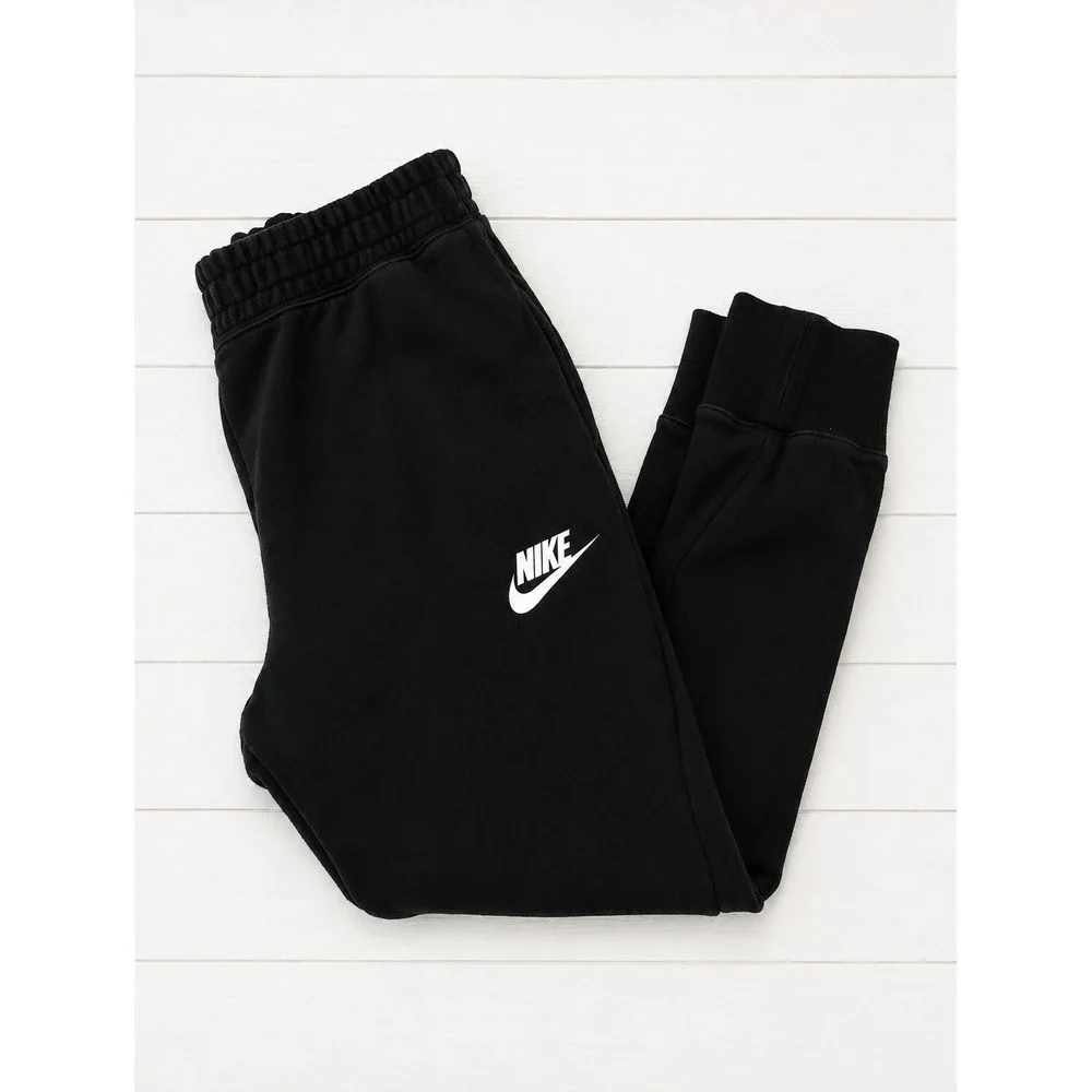 Nike Sportswear Club Big Kids Girls French Terry Fitted Pants Sweatpants Black L